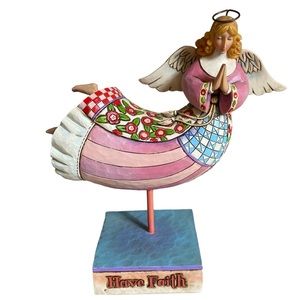 Jim Shore “Have Faith” Angel Figurine Heartwood Creek 2006